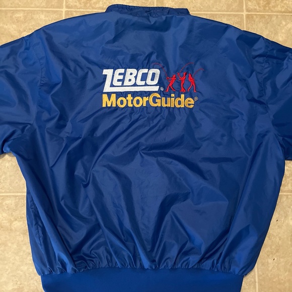 Veste Vintage Zebco MotorGuide Homme 2XL – Coupe-vent Nylon, Années 90, Pêche